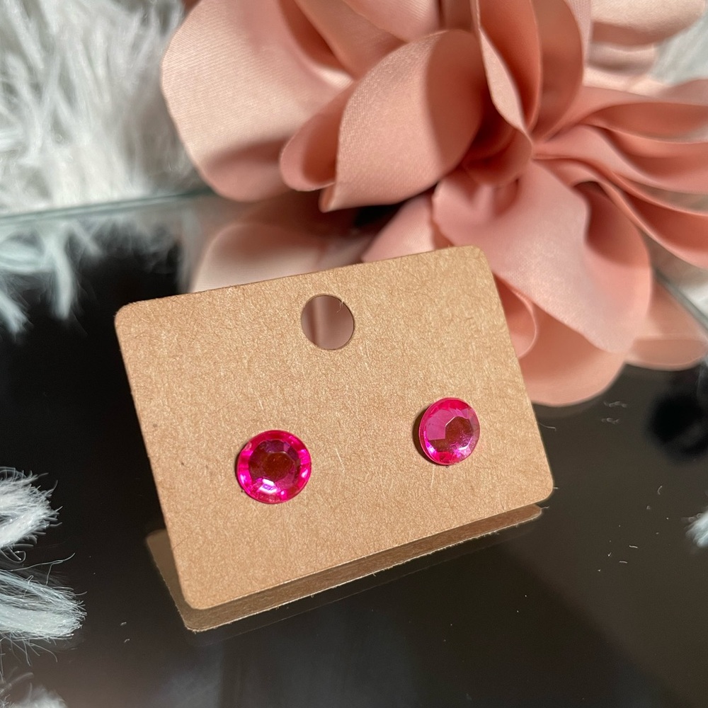 Pink y2k Rhinestone Earrings